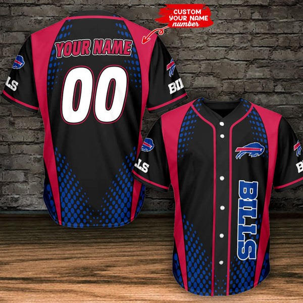 Buffalo Bills Personalized Baseball Jersey 037