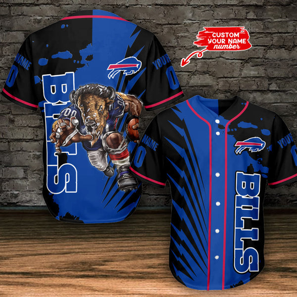 Buffalo Bills Personalized Baseball Jersey 038