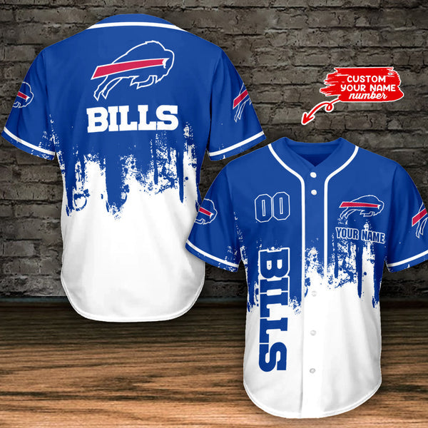 Buffalo Bills Personalized Baseball Jersey 054