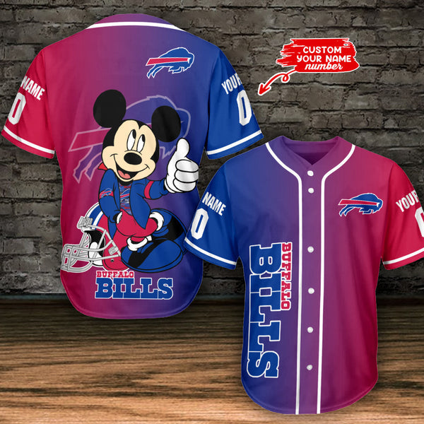 Buffalo Bills Personalized Baseball Jersey 055