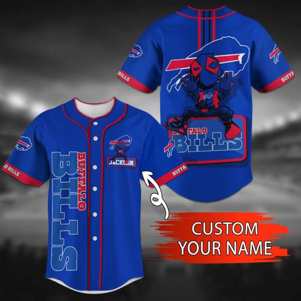 Buffalo Bills Personalized Baseball Jersey 021