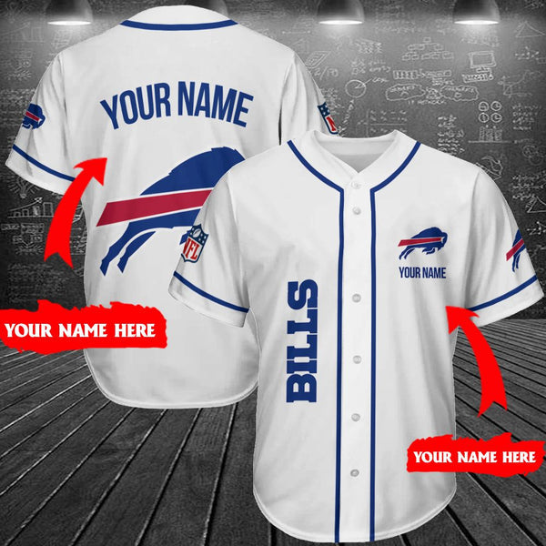 Buffalo Bills Personalized Baseball Jersey 004