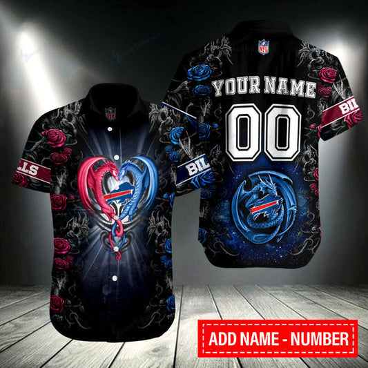 Buffalo Bills 2 (54) Personalized Hawaiian Button down shirt