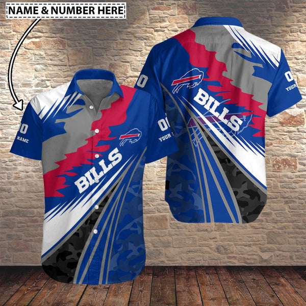 Buffalo Bills 2 (75) Personalized Hawaiian Button down shirt