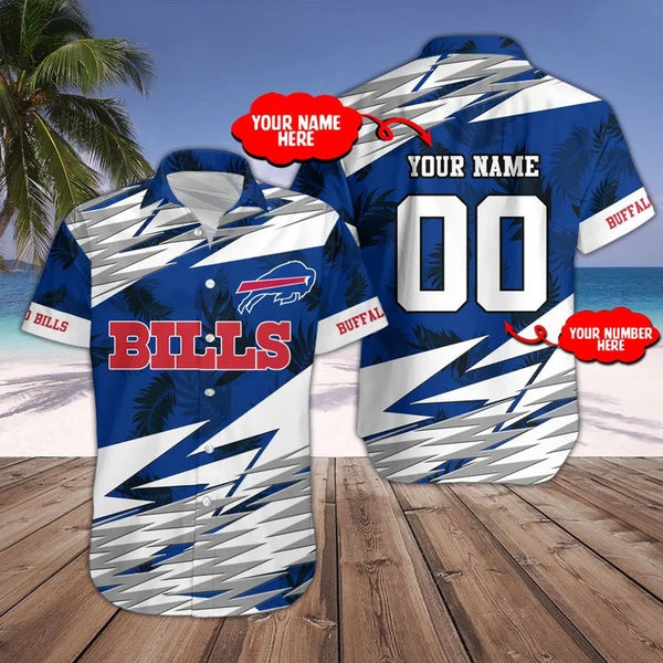 Buffalo Bills 2(81) Personalized Hawaiian Button down shirt