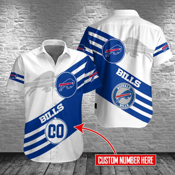 Buffalo Bills 2 (80) Personalized Hawaiian Button down shirt
