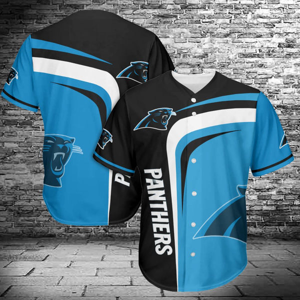Carolina Panthers Personalized Baseball Jersey 009