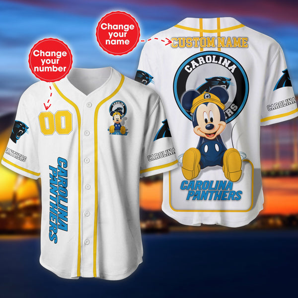 Carolina Panthers Personalized Baseball Jersey 007