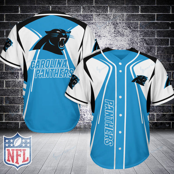 Carolina Panthers Personalized Baseball Jersey 006