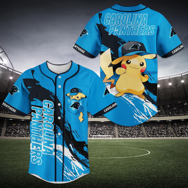 Carolina Panthers Personalized Baseball Jersey 020