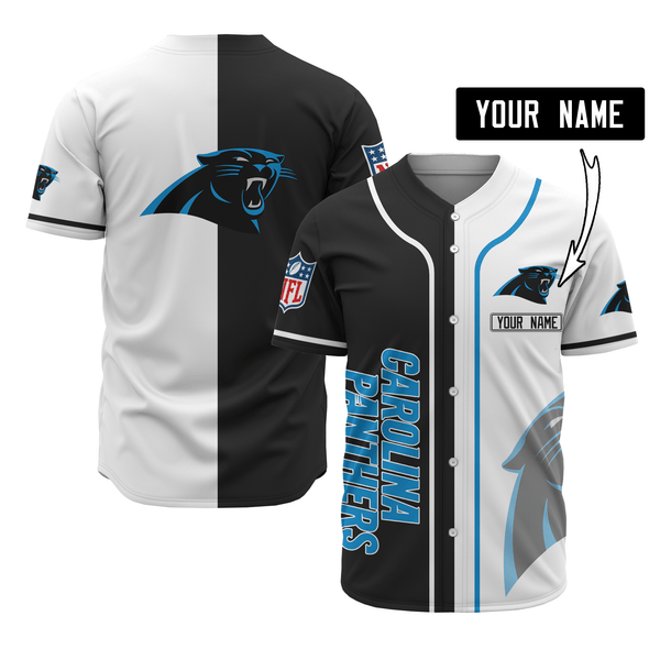 Carolina Panthers Personalized Baseball Jersey 016