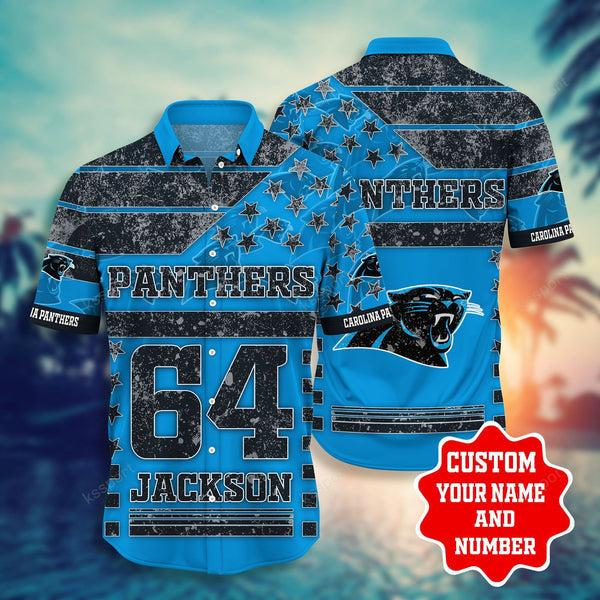 Carolina Panthers 2 (27) Personalized Hawaiian Button down shirt