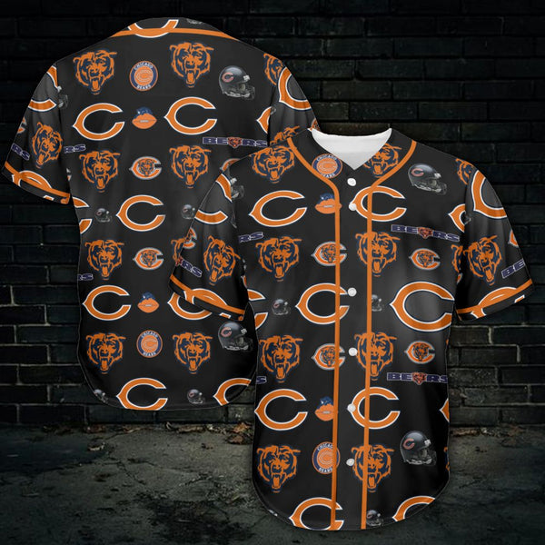 Chicago Bears Personalized Baseball Jersey 001