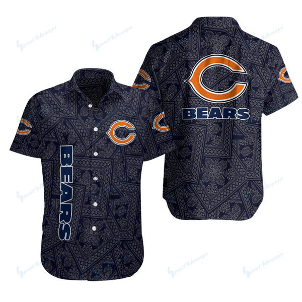 Chicago Bears 2 (14) Personalized Hawaiian Button down shirt