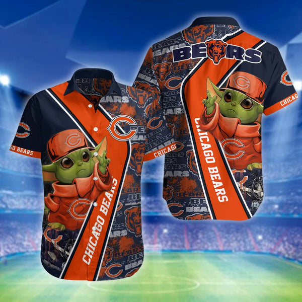 Chicago Bears 2 (36) Personalized Hawaiian Button down shirt
