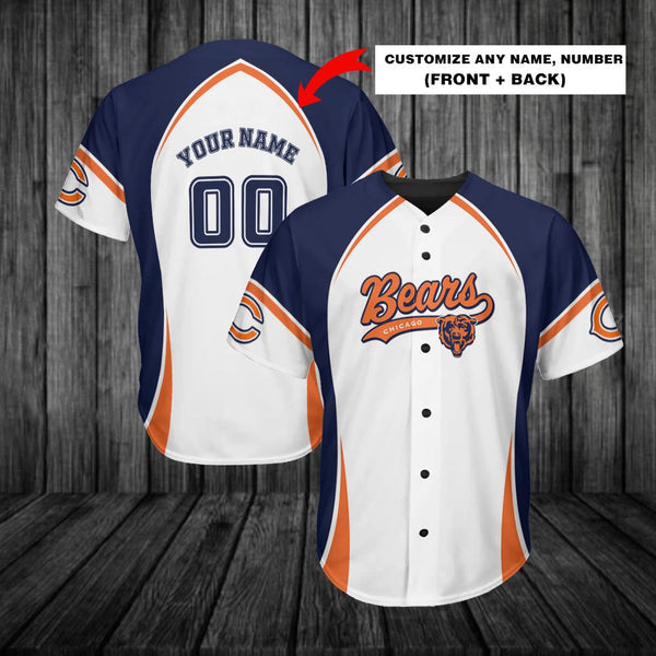 Chicago Bears Personalized Baseball Jersey 024