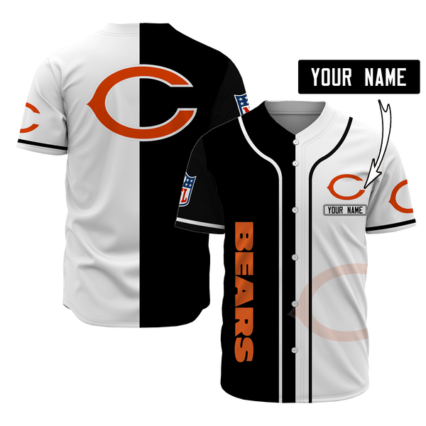 Chicago Bears Personalized Baseball Jersey 015
