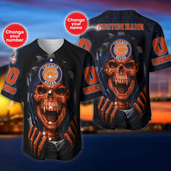 Chicago Bears Personalized Baseball Jersey 017