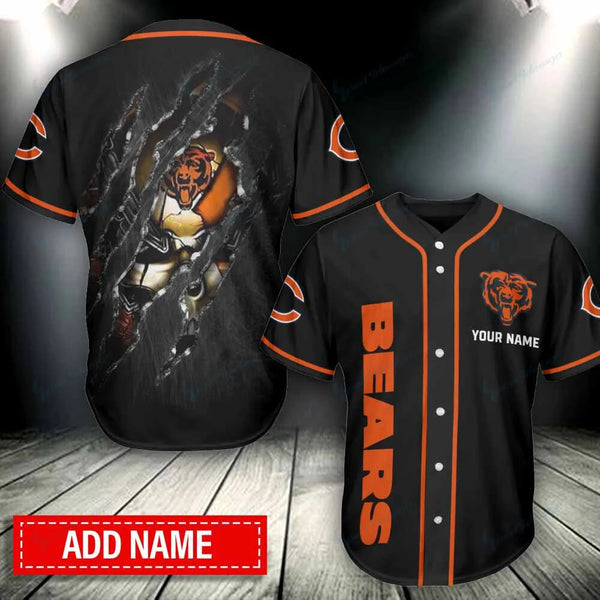 Chicago Bears Personalized Baseball Jersey 036