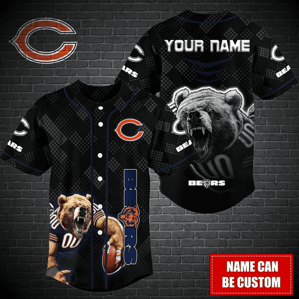 Chicago Bears Personalized Baseball Jersey 025