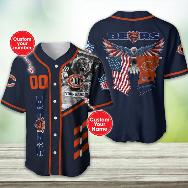 Chicago Bears Personalized Baseball Jersey 031