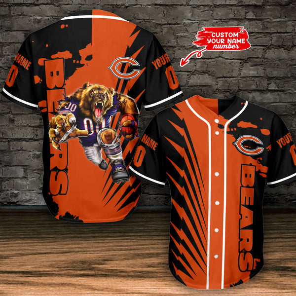Chicago Bears Personalized Baseball Jersey 028