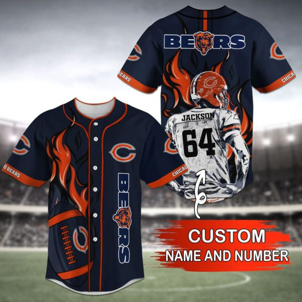 Chicago Bears Personalized Baseball Jersey 020