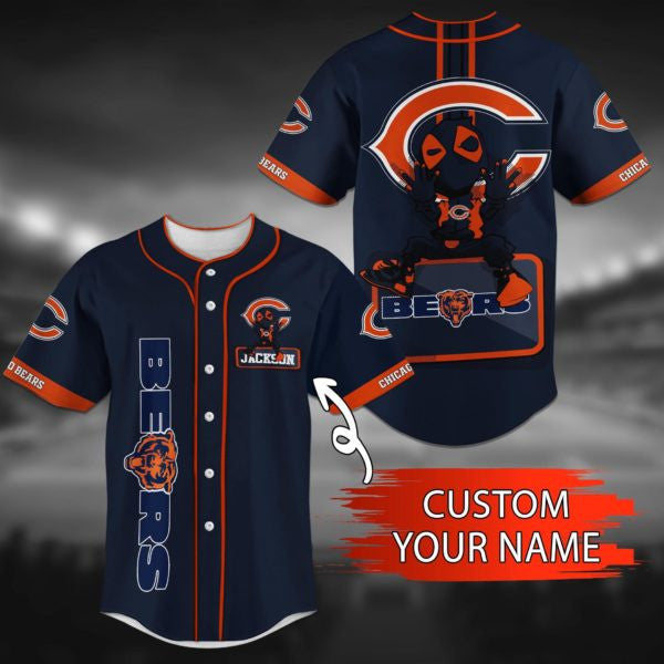 Chicago Bears Personalized Baseball Jersey 022