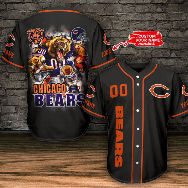 Chicago Bears Personalized Baseball Jersey 030