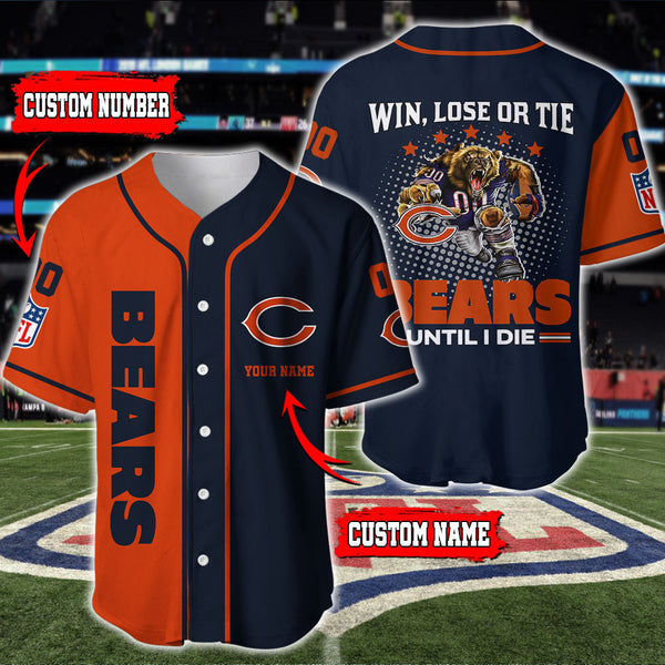 Chicago Bears Personalized Baseball Jersey 029