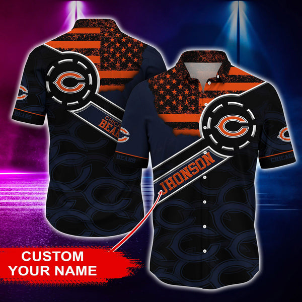 Chicago Bears 2 (37) Personalized Hawaiian Button down shirt
