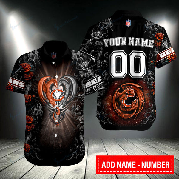 Chicago Bears 2 (41) Personalized Hawaiian Button down shirt