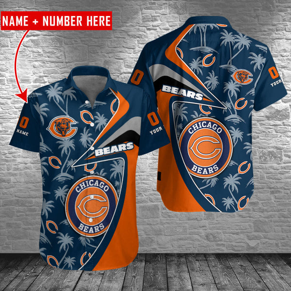 Chicago Bears 2 (44) Personalized Hawaiian Button down shirt