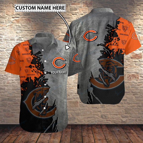 Chicago Bears 2 (46) Personalized Hawaiian Button down shirt
