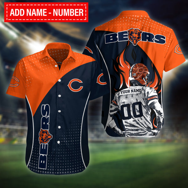 Chicago Bears 2 (47) Personalized Hawaiian Button down shirt