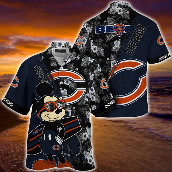 Chicago Bears 2 (50) Personalized Hawaiian Button down shirt