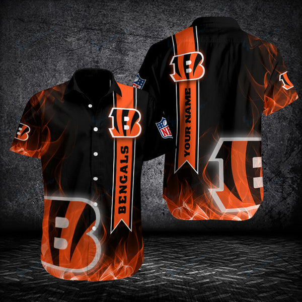Cincinnati Bengals 2 (13) Personalized Hawaiian Button down shirt
