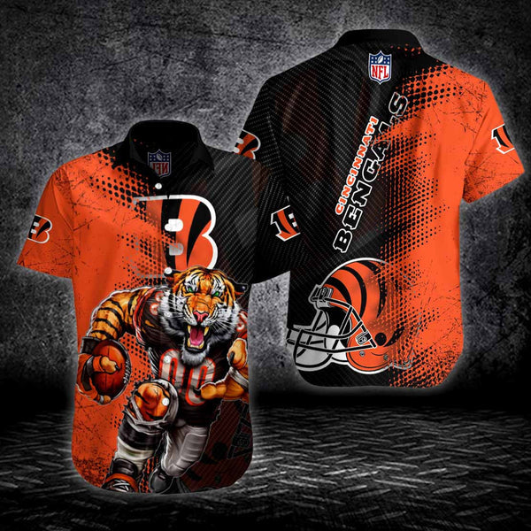 Cincinnati Bengals 2 (49) Personalized Hawaiian Button down shirt