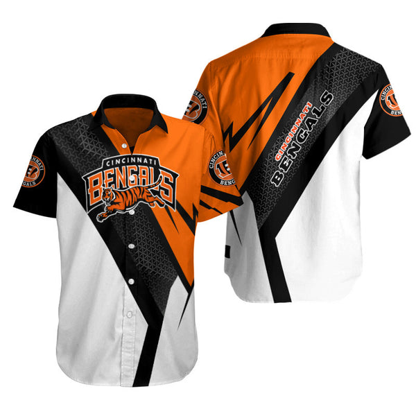 Cincinnati Bengals 2 (50) Personalized Hawaiian Button down shirt