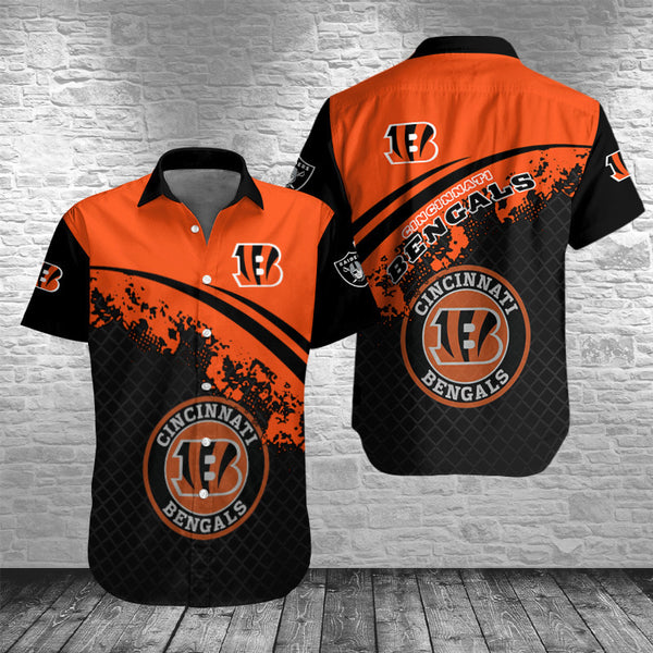 Cincinnati Bengals 2 (51) Personalized Hawaiian Button down shirt