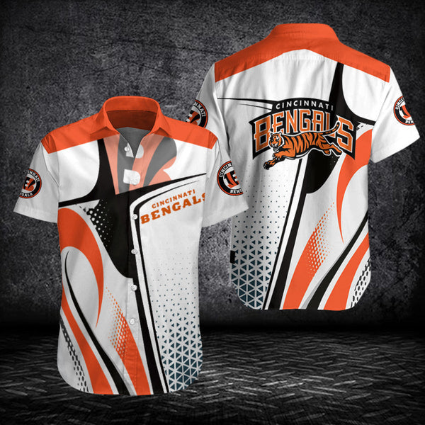 Cincinnati Bengals 2 (56) Personalized Hawaiian Button down shirt