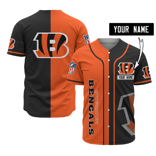 Cincinnati Bengals Personalized Baseball Jersey 002