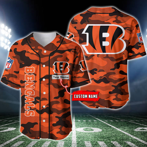 Cincinnati Bengals Personalized Baseball Jersey 017