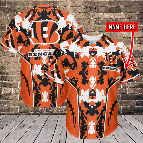 Cincinnati Bengals Personalized Baseball Jersey 016
