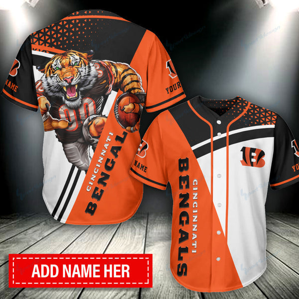 Cincinnati Bengals Personalized Baseball Jersey 020