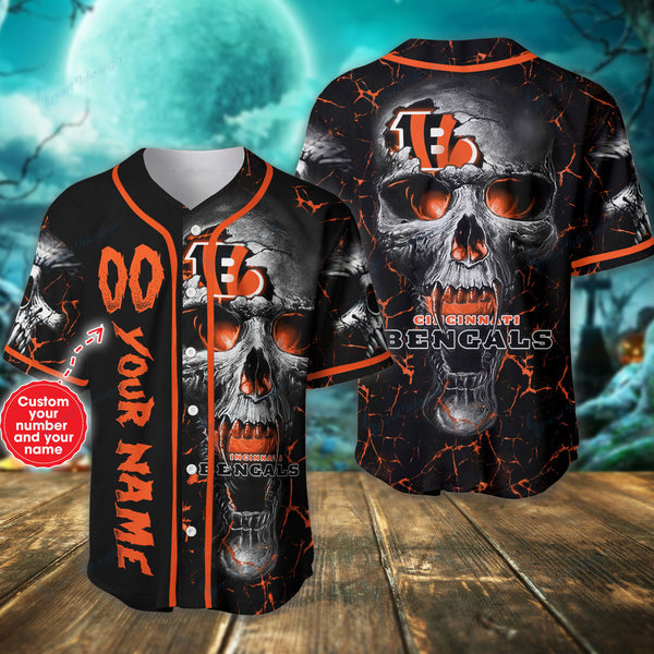 Cincinnati Bengals Personalized Baseball Jersey 019