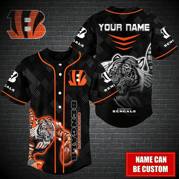 Cincinnati Bengals Personalized Baseball Jersey 013
