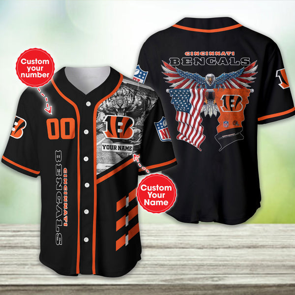 Cincinnati Bengals Personalized Baseball Jersey 024