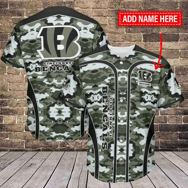 Cincinnati Bengals Personalized Baseball Jersey 018