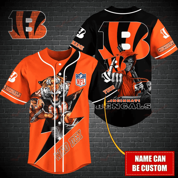 Cincinnati Bengals Personalized Baseball Jersey 015